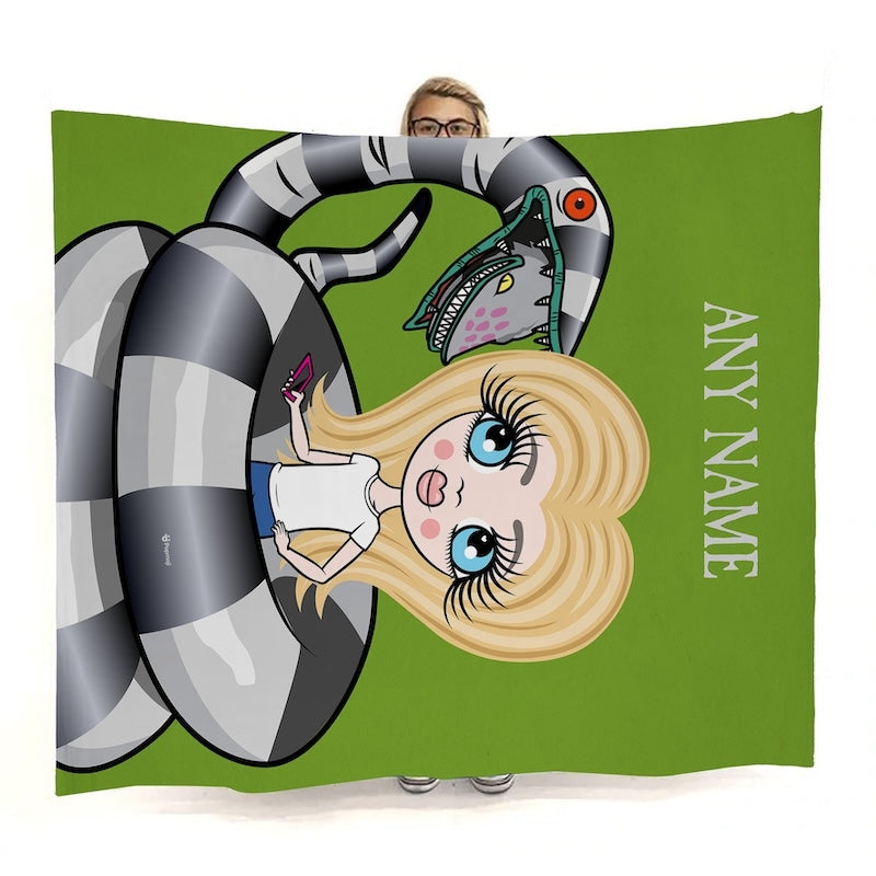 Girls Sinister Striped Snake Fleece Blanket - Image 2