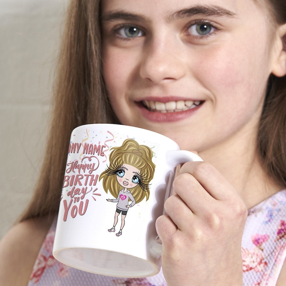 Girls Personalized Happy Birthday Mug