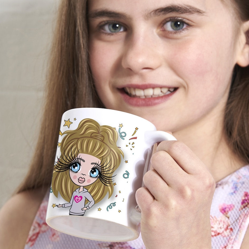 Girls Personalized Patterned Birthday Mug