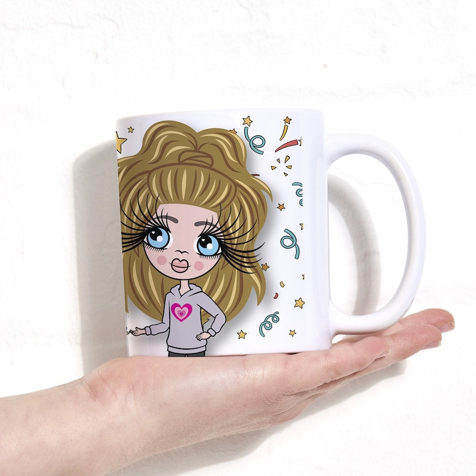 Girls Personalized Patterned Birthday Mug