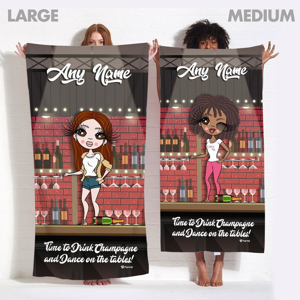 Womens Personalized Dance On Tables Beach Towel