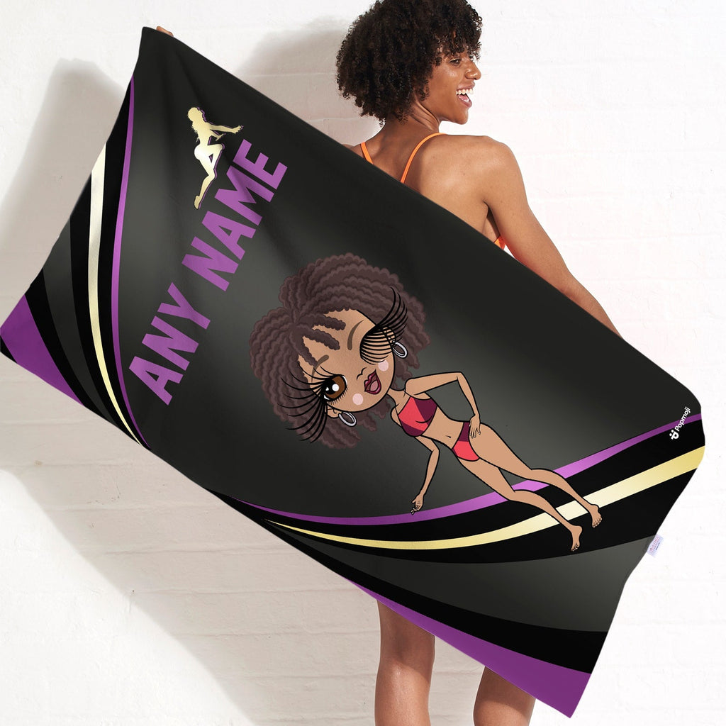 Womens Personalized Dark Fruits Beach Towel