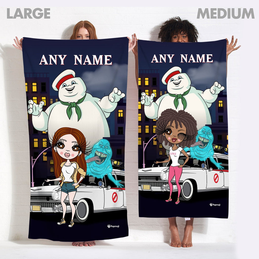 Womens Personalized Ghost Hunter Beach Towel