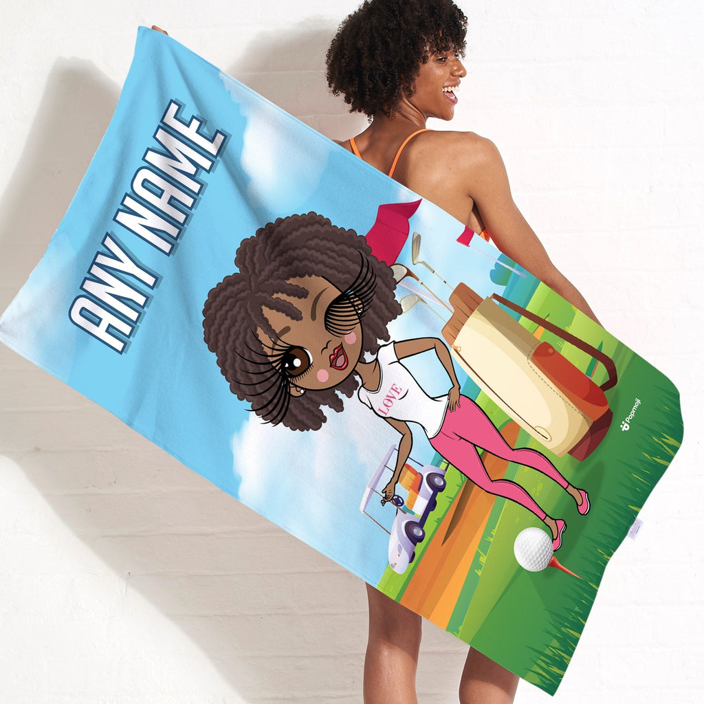 Womens Personalized Golf Beach Towel