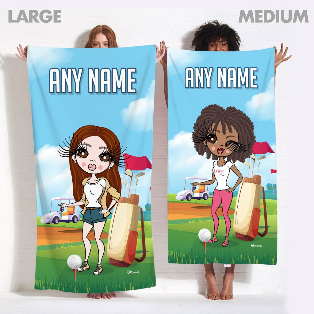 Womens Personalized Golf Beach Towel