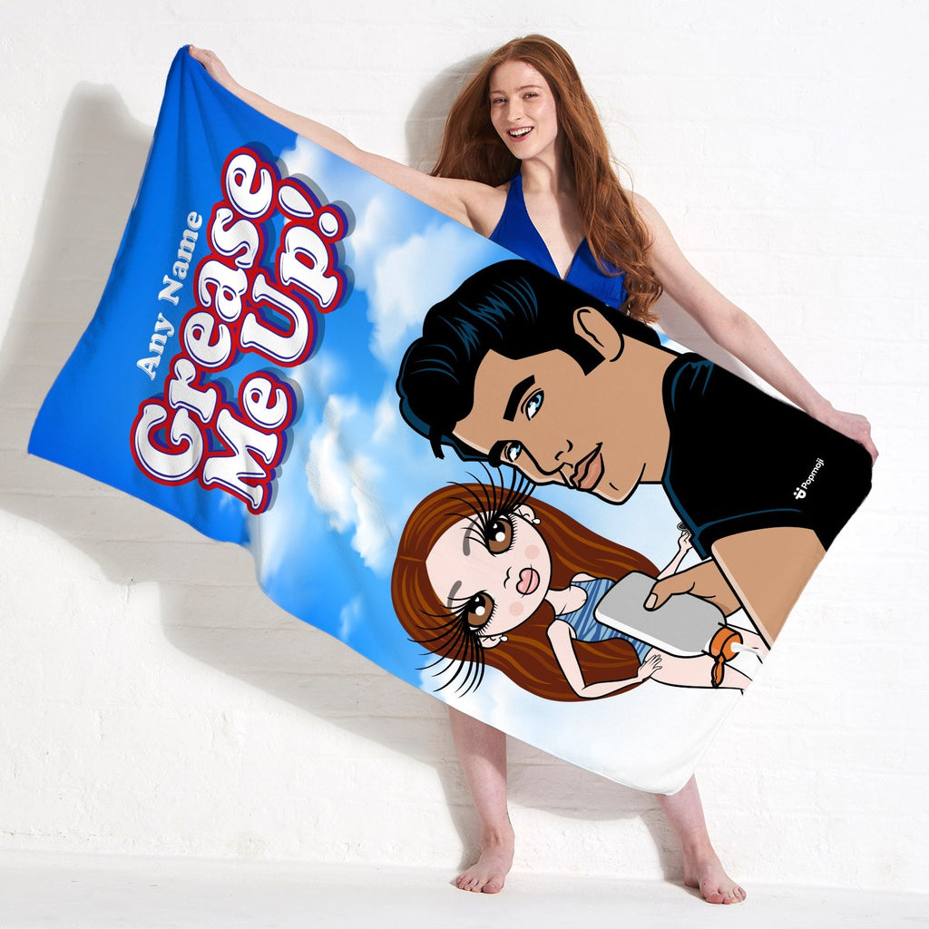 Womens Personalized Grease Me Beach Towel