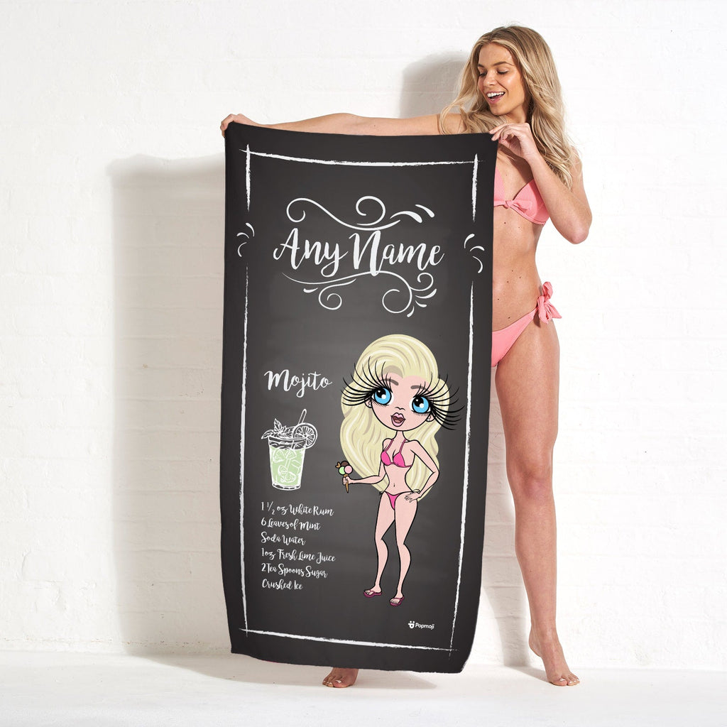 Womens Personalized Mojito Beach Towel