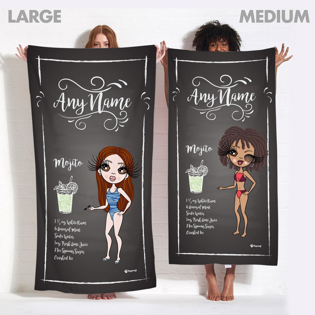 Womens Personalized Mojito Beach Towel