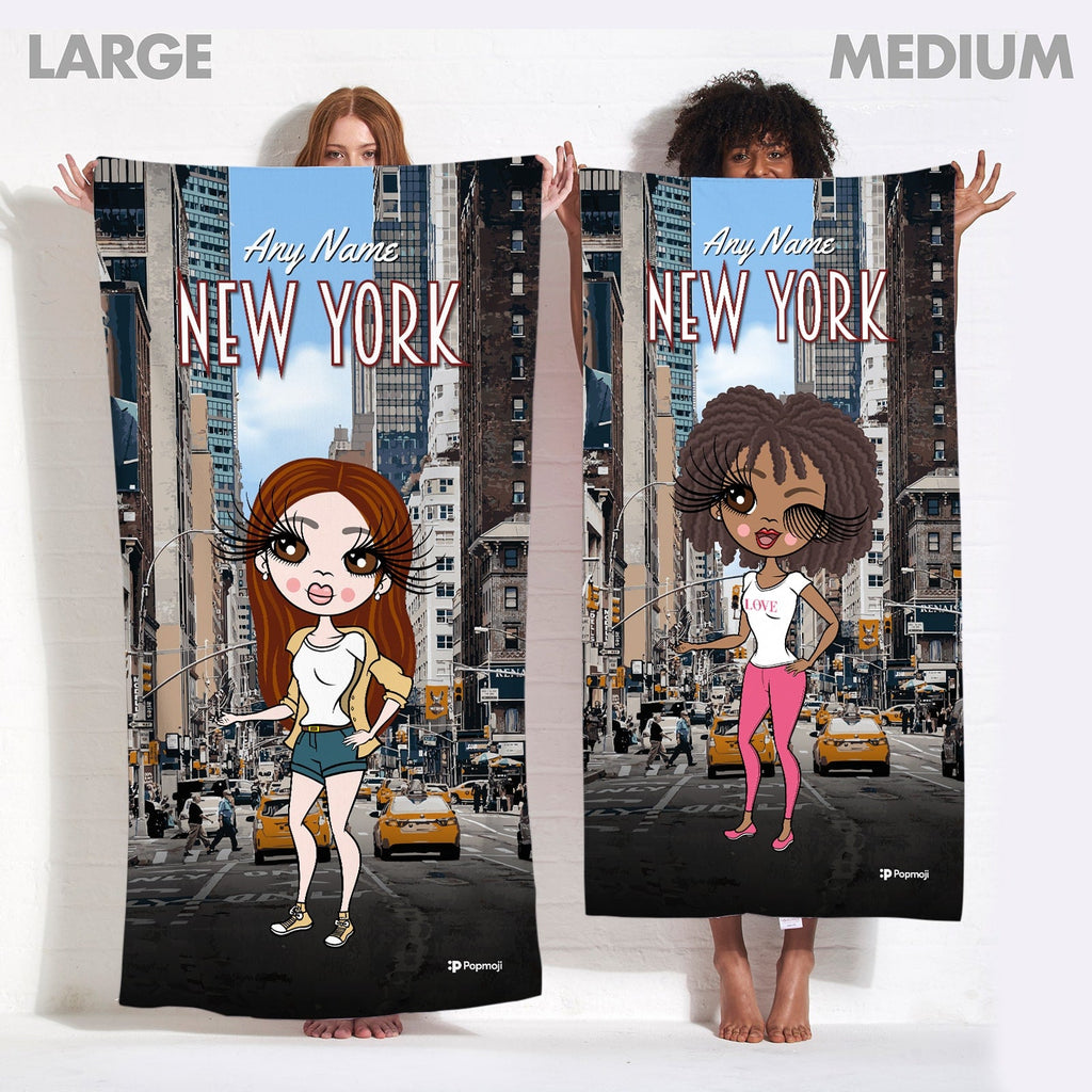 Womens Personalized New York Beach Towel