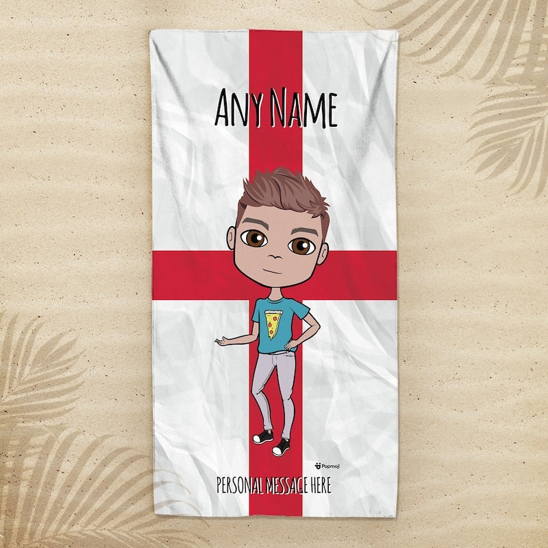 Jnr Boys England Flag Beach Towel - Image 3