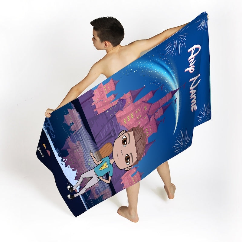 Boys Personalized Fairy Tale Beach Towel - Image 2