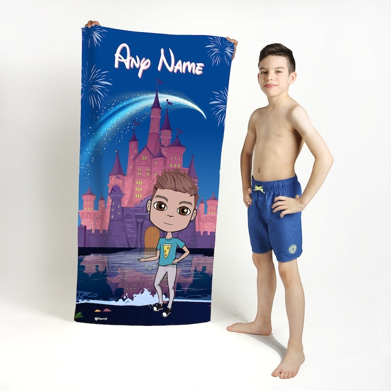 Boys Personalized Fairy Tale Beach Towel - Image 3