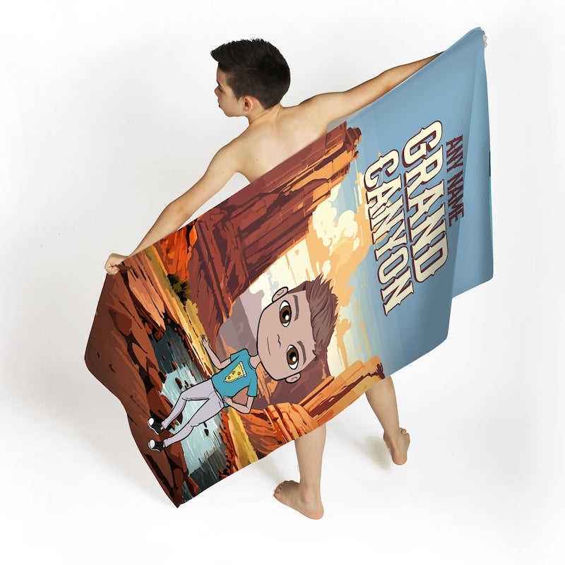 Boys Personalized Grand Canyon Beach Towel - Image 2