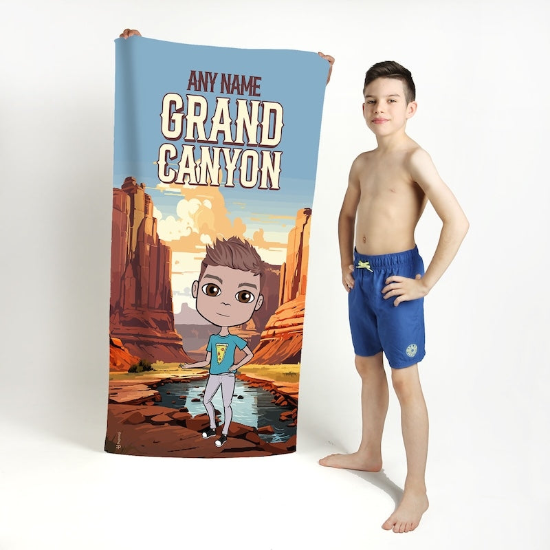 Boys Personalized Grand Canyon Beach Towel - Image 3