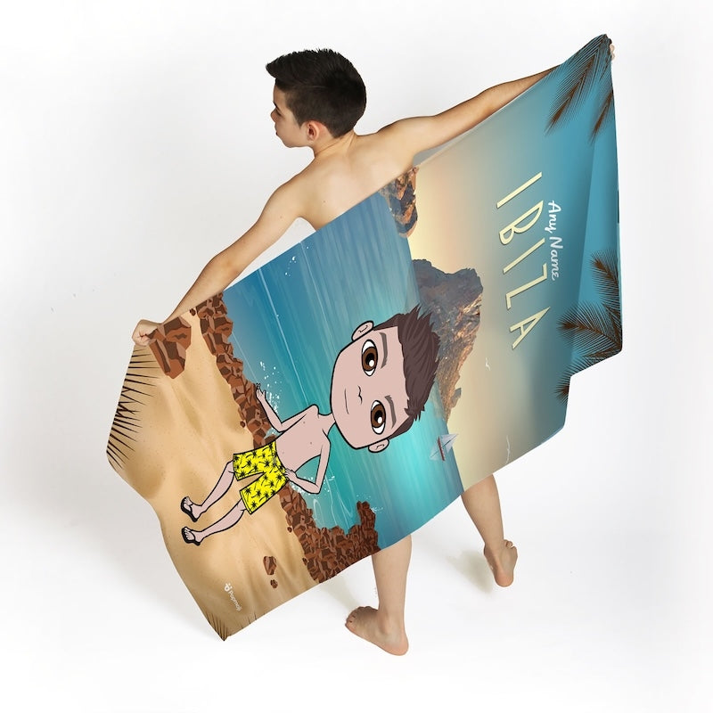 Boys Personalized Ibiza Beach Towel - Image 2