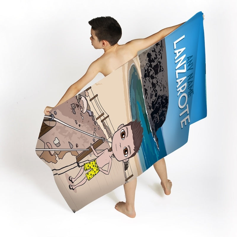 Boys Personalized Lanzarote Beach Towel - Image 2