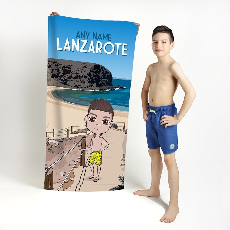Boys Personalized Lanzarote Beach Towel - Image 3