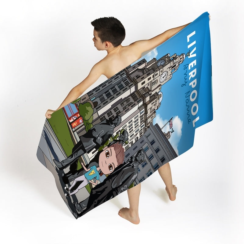 Boys Personalized Liverpool Beach Towel - Image 3