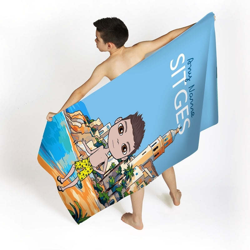 Boys Personalized Sitges Beach Towel - Image 3