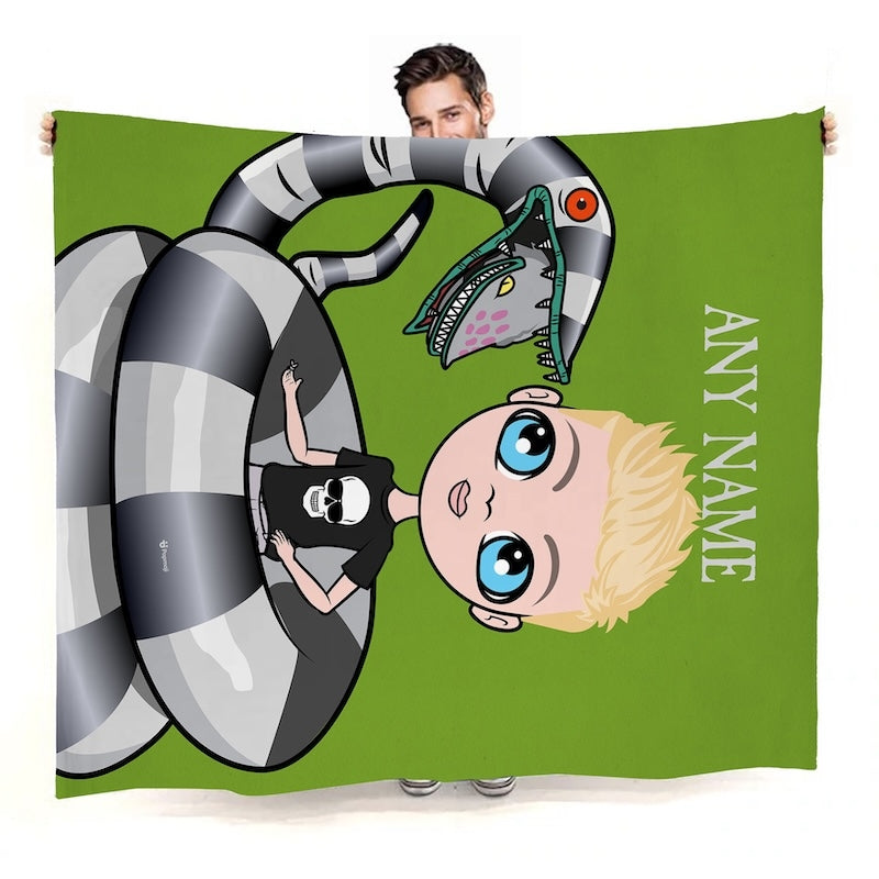 Boys Sinister Striped Snake Fleece Blanket - Image 3