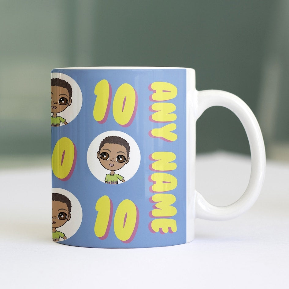 Jnr Boys Personalized 10th Birthday Mug - Image 2