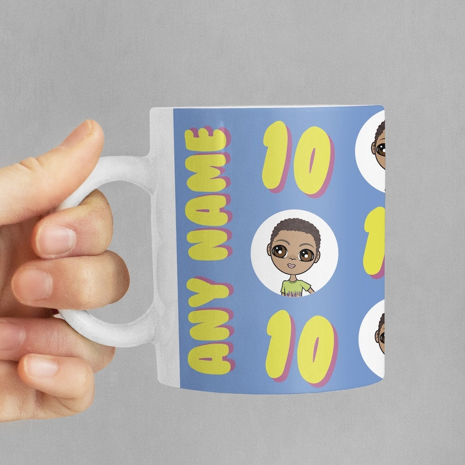 Jnr Boys Personalized 10th Birthday Mug - Image 3