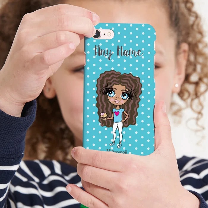 Girls Personalized Polka Dot Phone Case