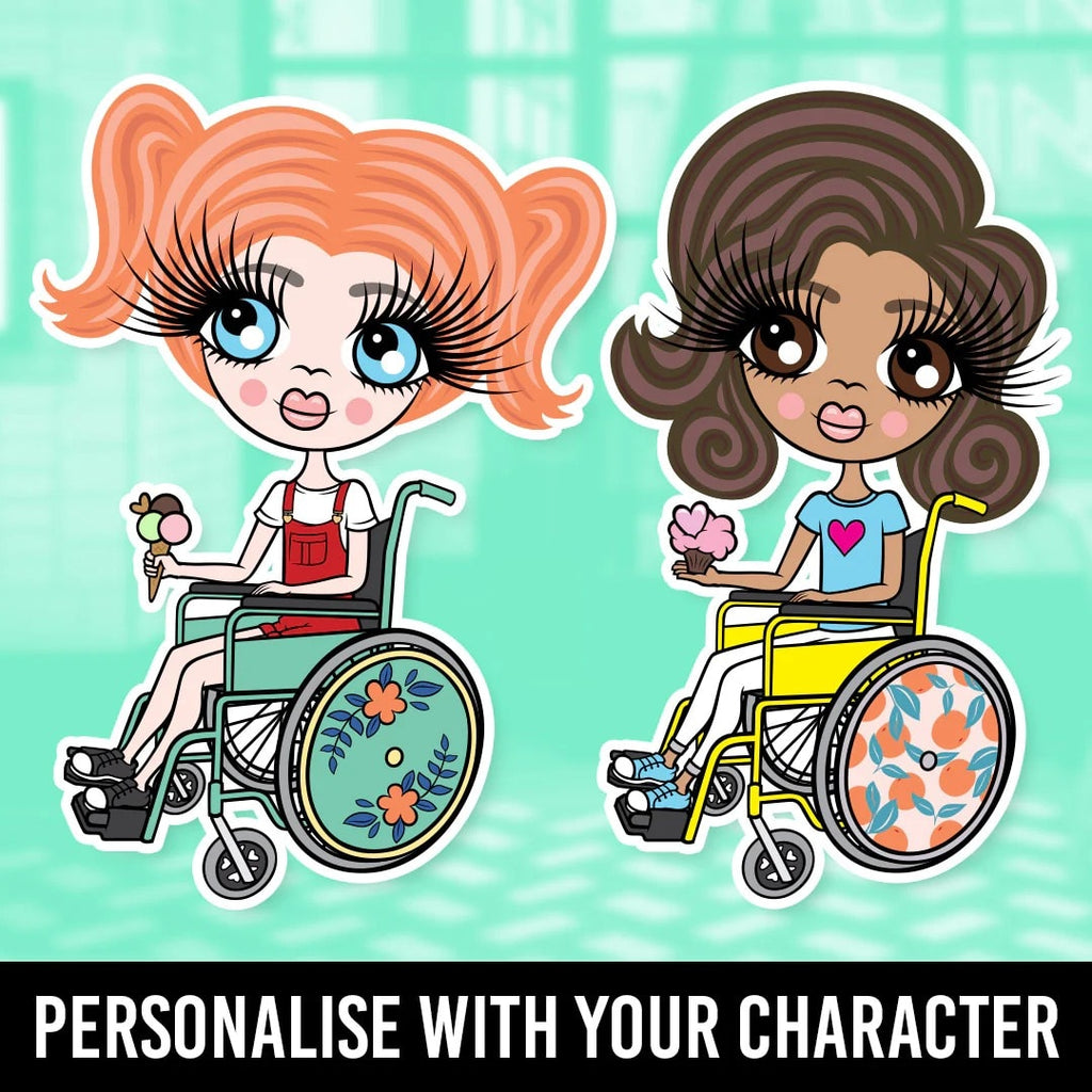 Girls Personalized Wheelchair Stickers Print Phone Case