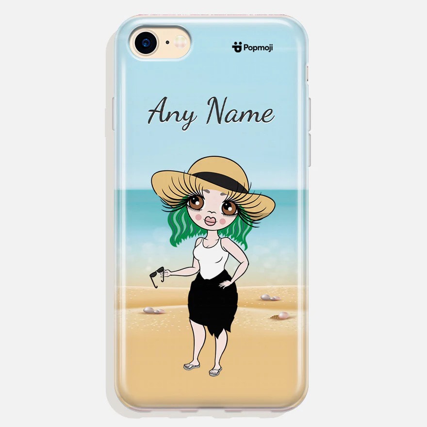 Womens Personalized Beach Print Phone Case