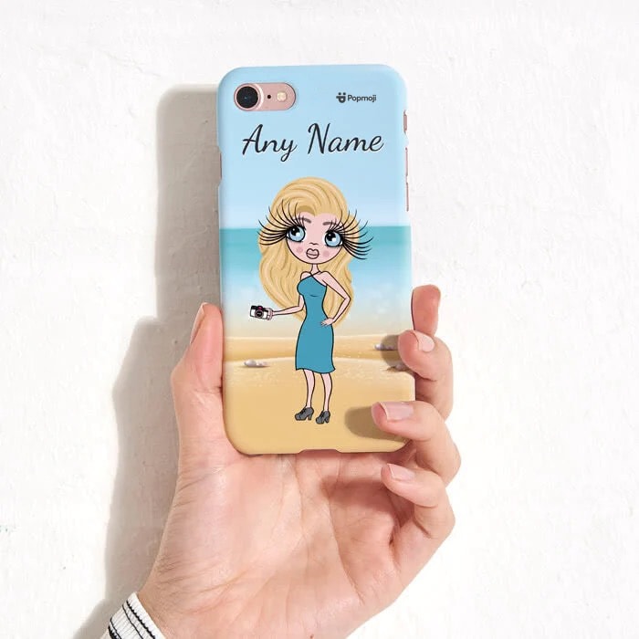 Womens Personalized Beach Print Phone Case