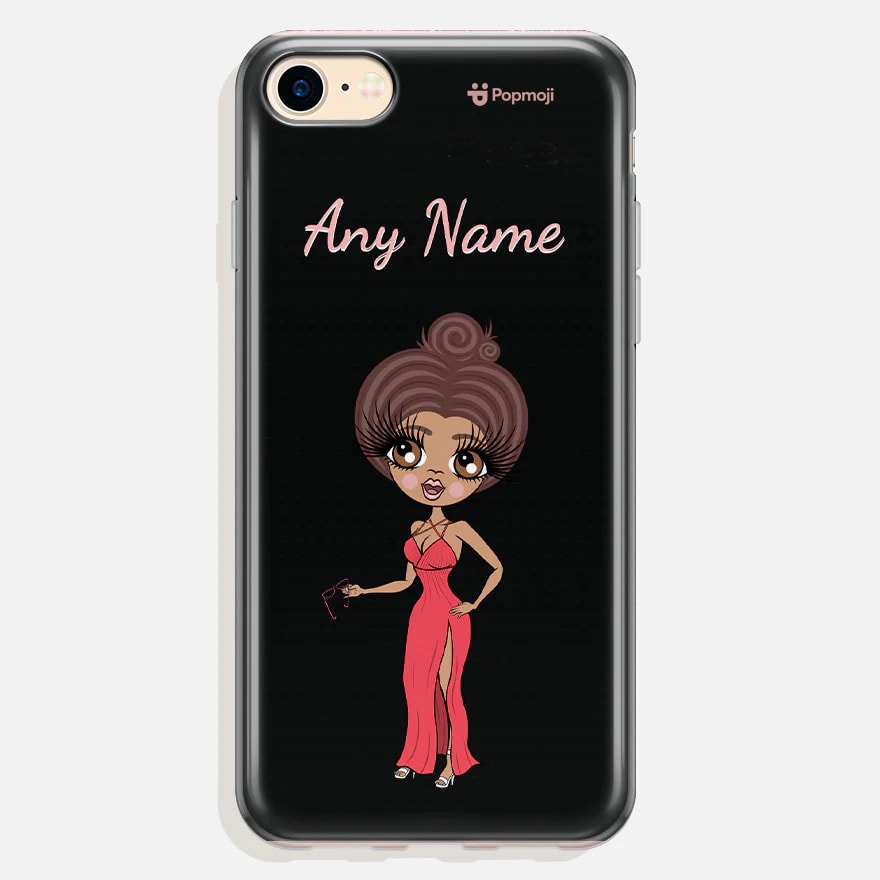 Womens Personalized Black Phone Case