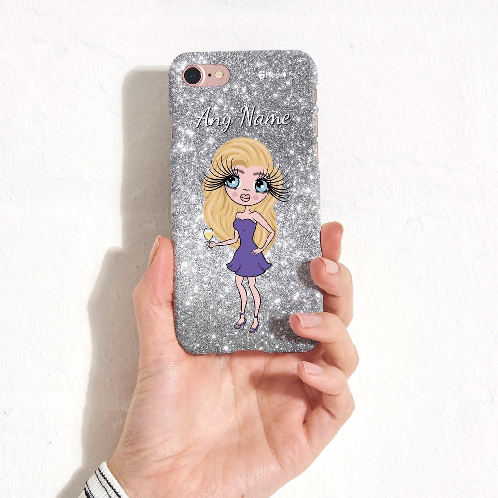 Womens Personalized Glitter Effect Phone Case