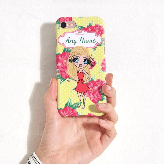 Womens Personalized Lemon Floral Phone Case