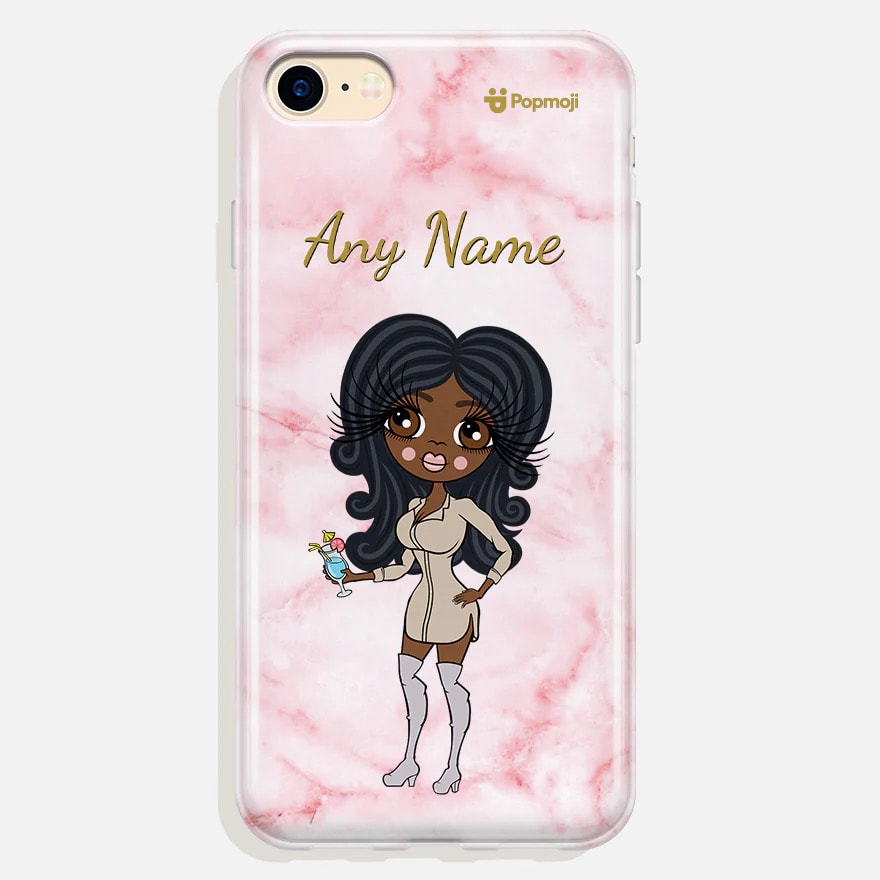 Womens Personalized Marble Effect Phone Case