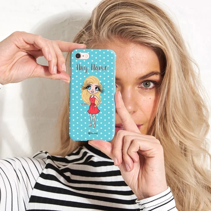 Womens Personalized Polka Dot Phone Case