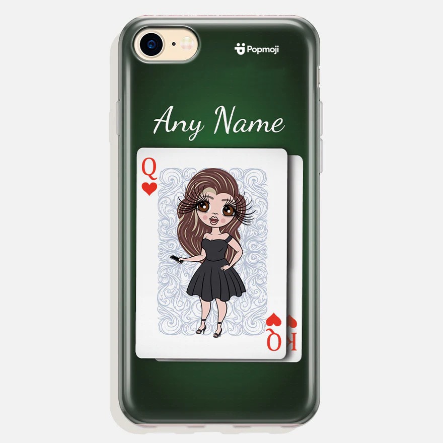 Womens Personalized Queen Of Hearts Phone Case