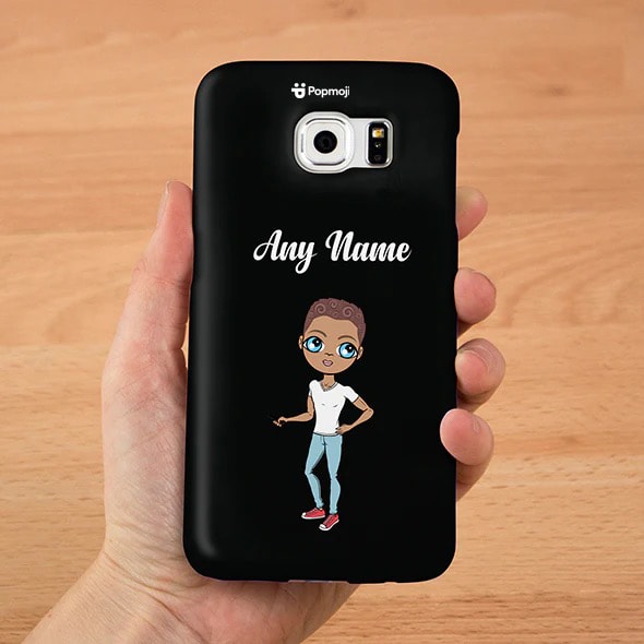 Womens Personalized Black Phone Case