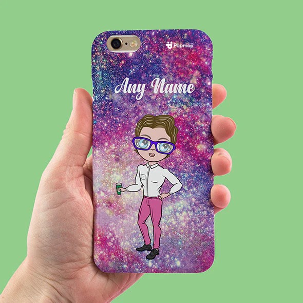 Womens Personalized Glitter Effect Phone Case