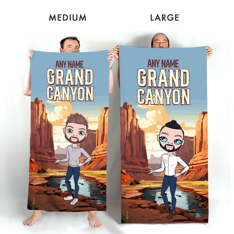 Mens Personalized Grand Canyon Beach Towel - Image 4