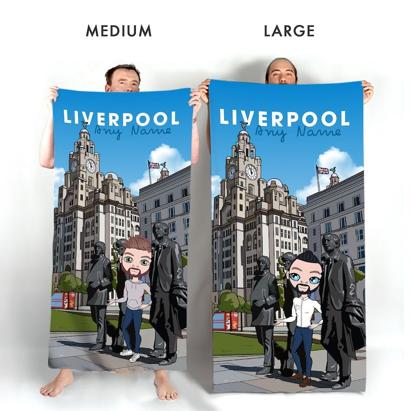 Mens Personalized Liverpool Beach Towel - Image 3