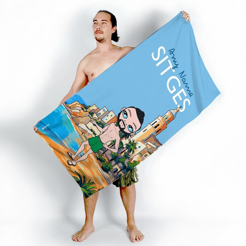 Mens Personalized Sitges Beach Towel - Image 3