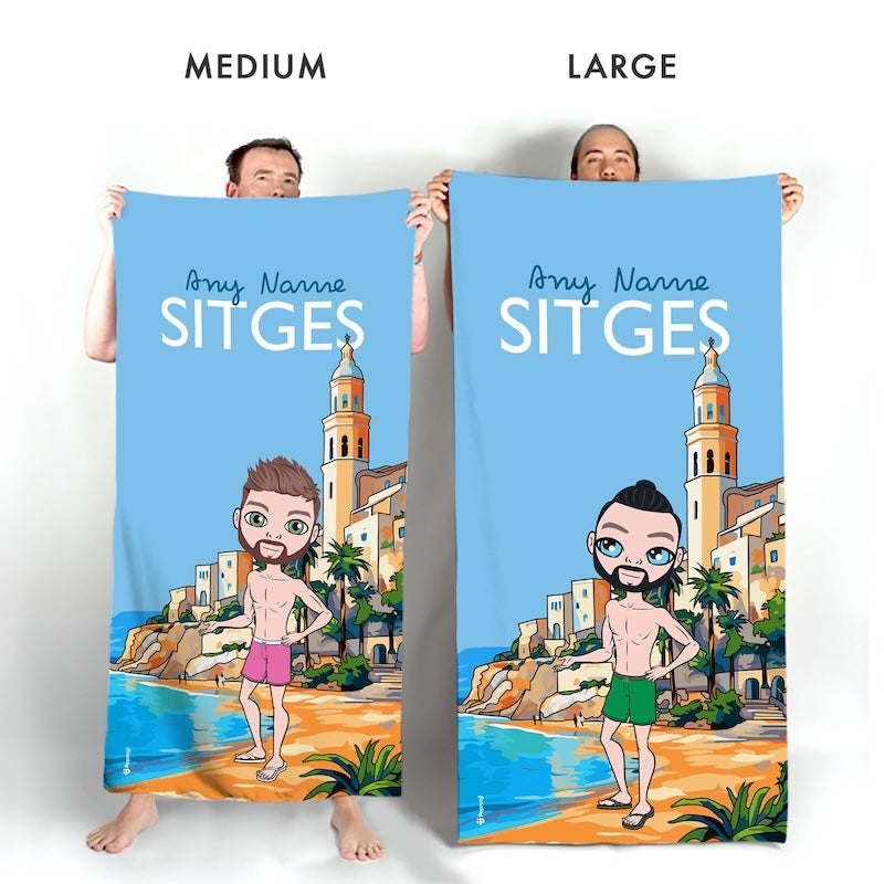 Mens Personalized Sitges Beach Towel - Image 4