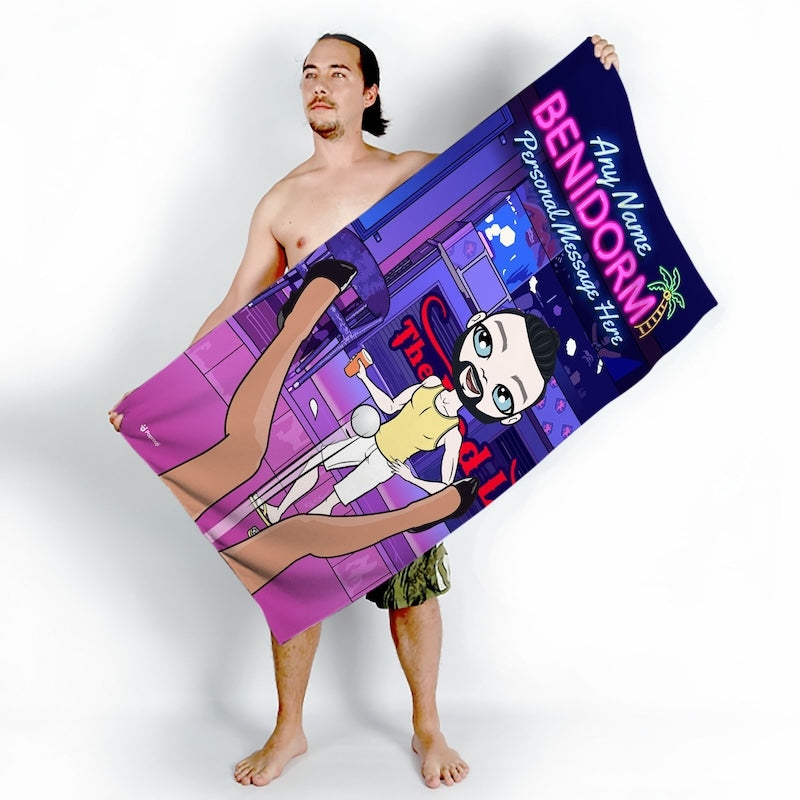 Mens Personalized Sticky Benidorm Beach Towel - Image 4