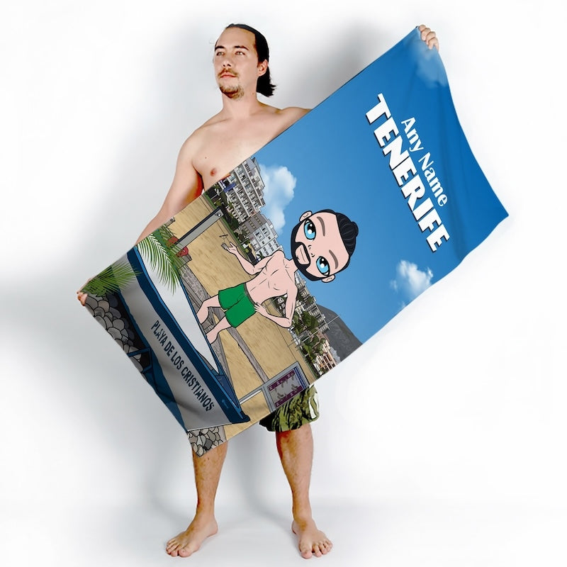 Mens Personalized Tenerife Beach Towel - Image 3