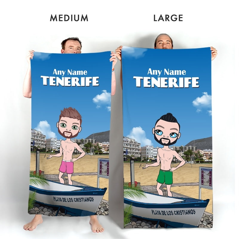 Mens Personalized Tenerife Beach Towel - Image 4