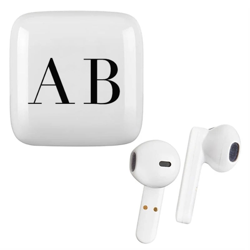 Personalized Inital Wireless Touch Earphones - Image 1
