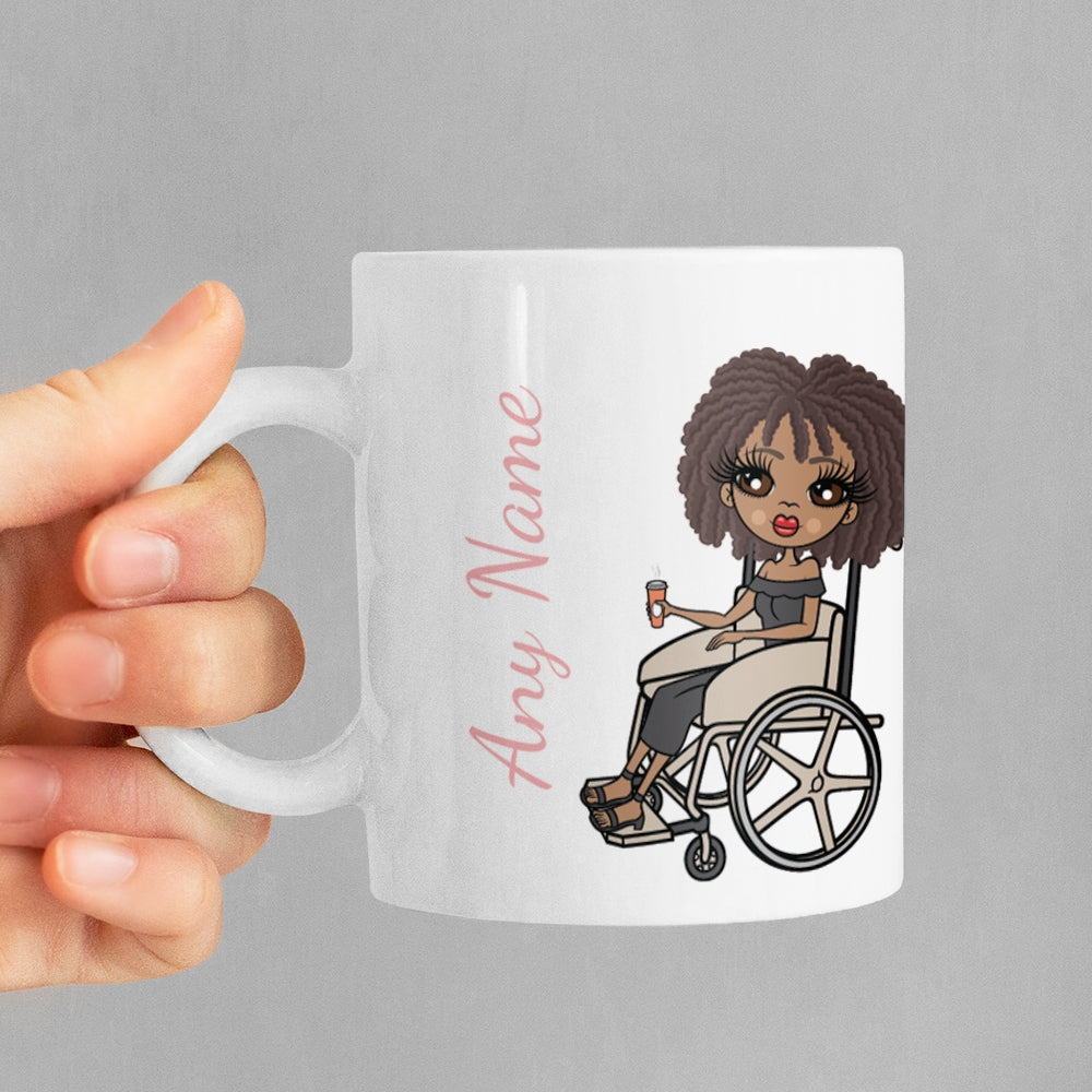 Womens Personalized Wheelchair White Mug