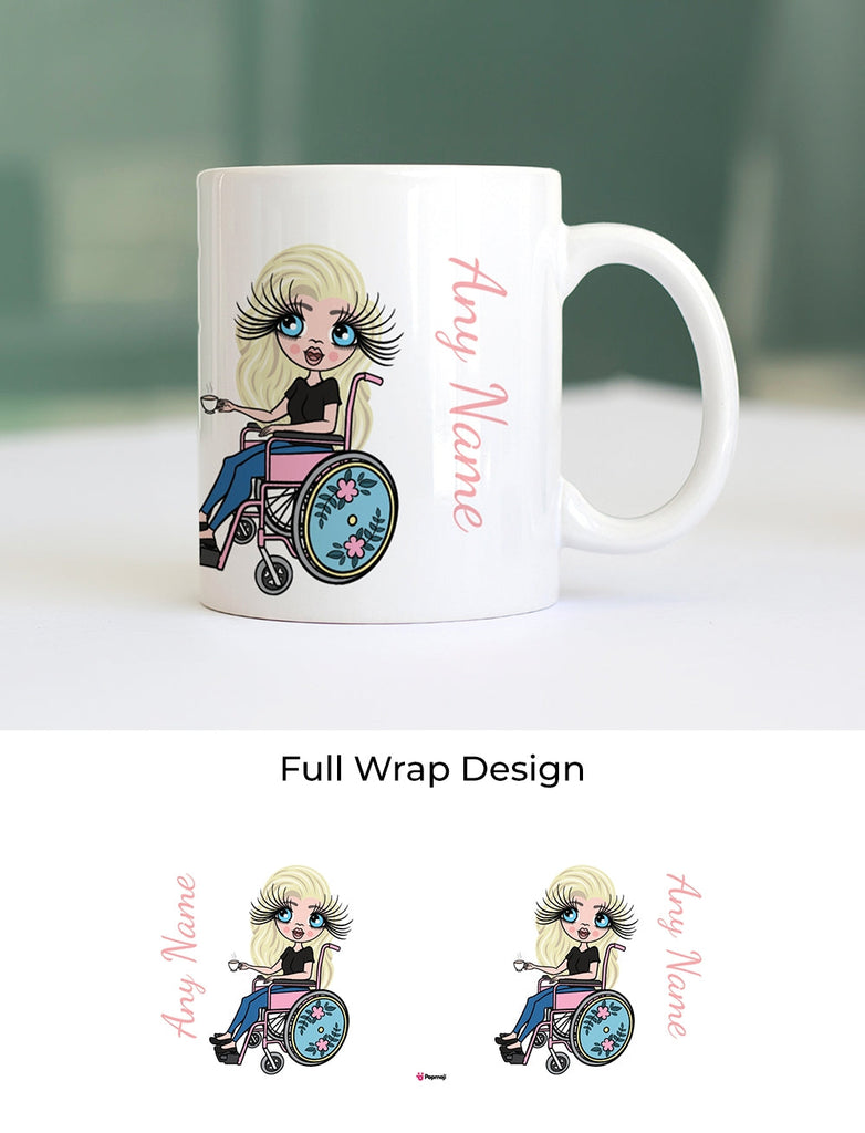 Womens Personalized Wheelchair White Mug