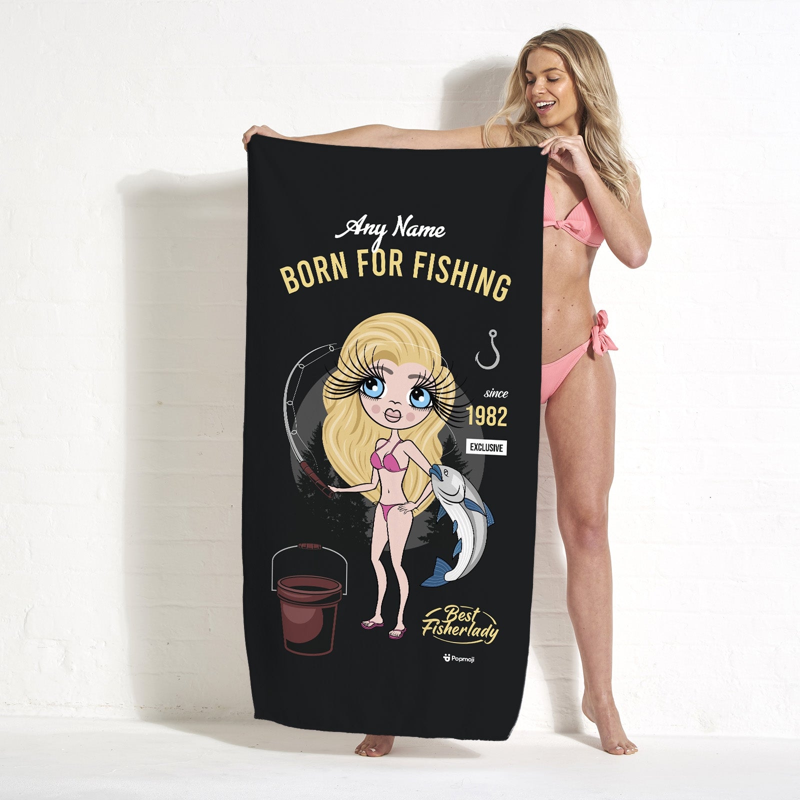 ClaireaBella Born Fishing Beach Towel –