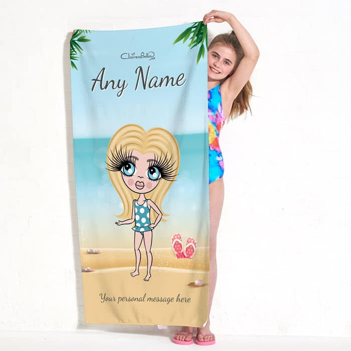 Personalized Beach Towels for Kids - Repeating Name